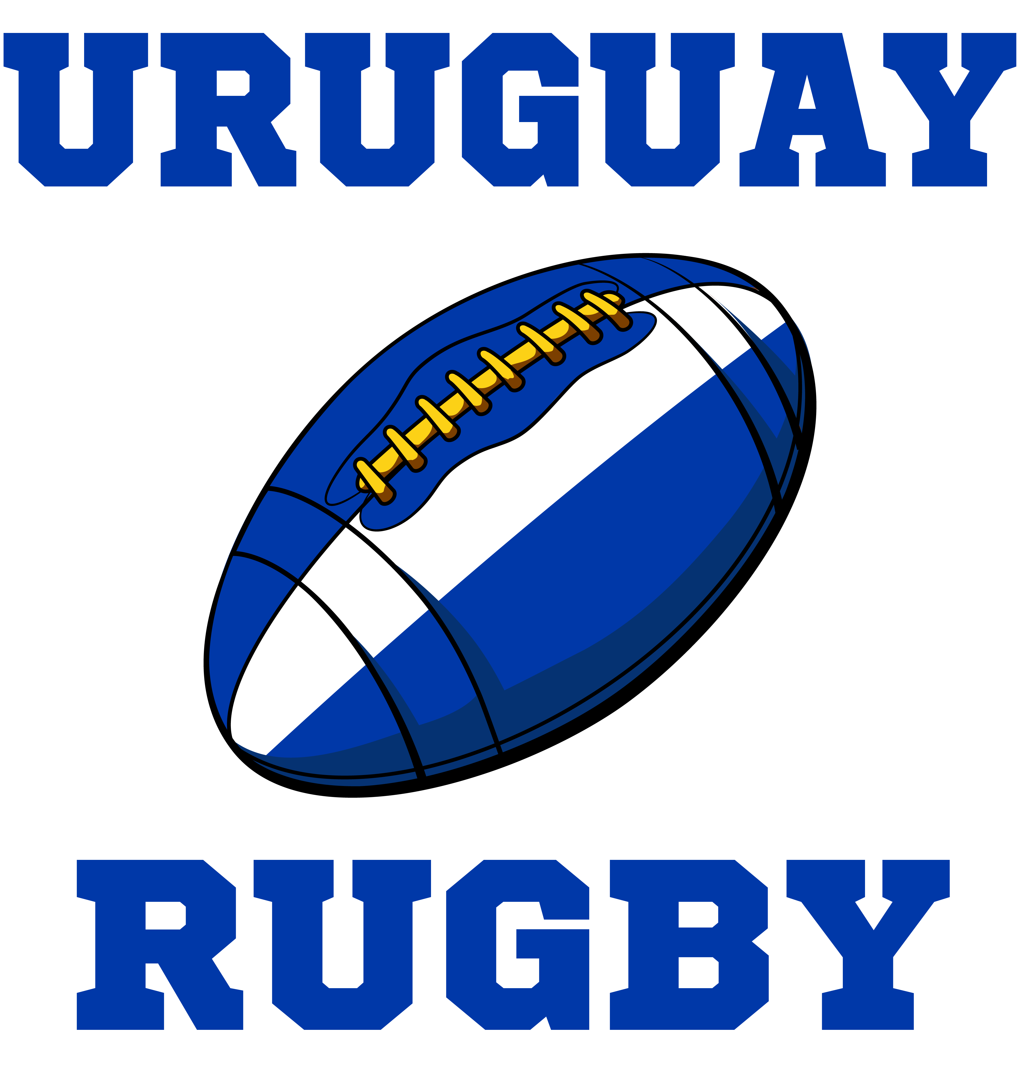 Uruguay Rugby Ball T-Shirt (Sky Blue)